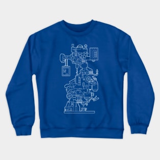 Turtle Coffee Blueprint Crewneck Sweatshirt